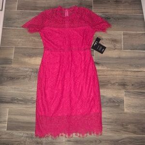 Lulus pink lace dress
